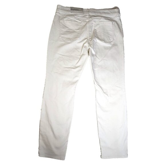 Liz Claiborne Classic Skinny Jeans Women's Size 12 Mid Rise White Denim - Picture 4 of 7